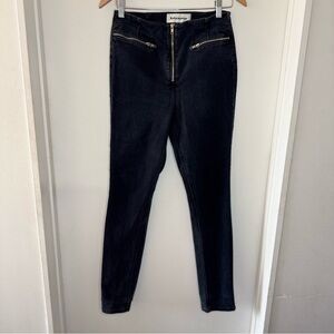 Reformation Niki Denim Jeans Black High Rise Skinny Zipper Pockets Women’s 28 EU